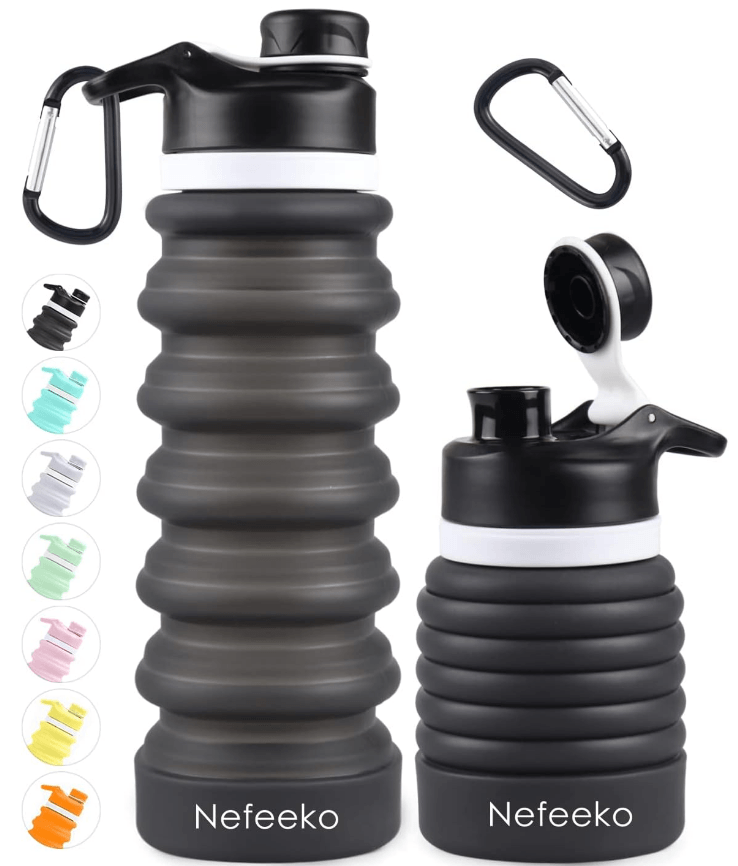 Collapsible Travel Water Bottle Reuseable Bpa Free Silicone Foldable Water  Bottles For Gym Camping Hiking Portable Leak Proof